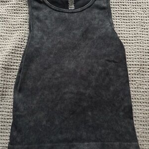 Black Ribbed Women's Tank Top
